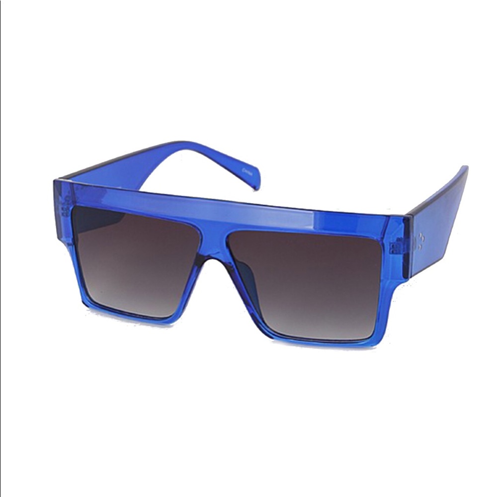 Blue Flat Top Sunglasses